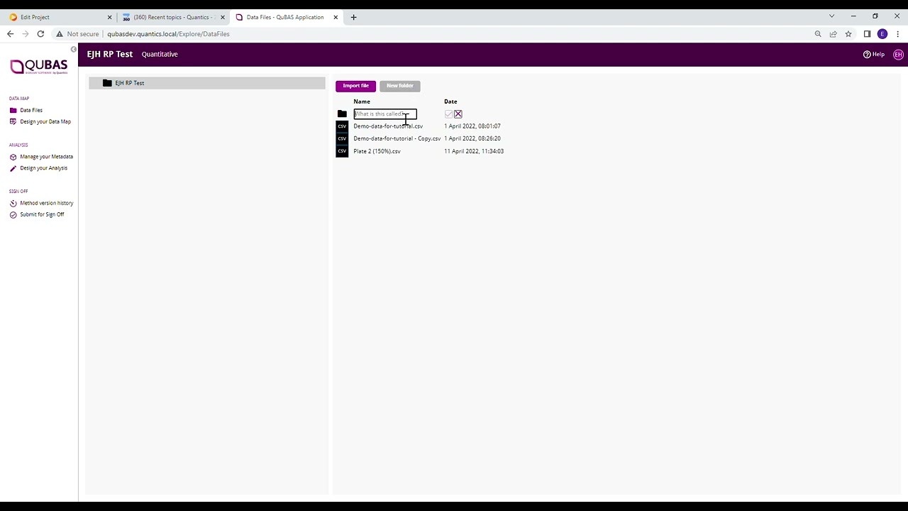 Creating a Folder