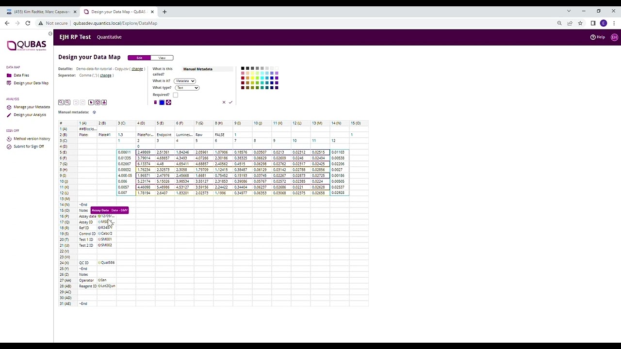 Adding Manual Metadata
