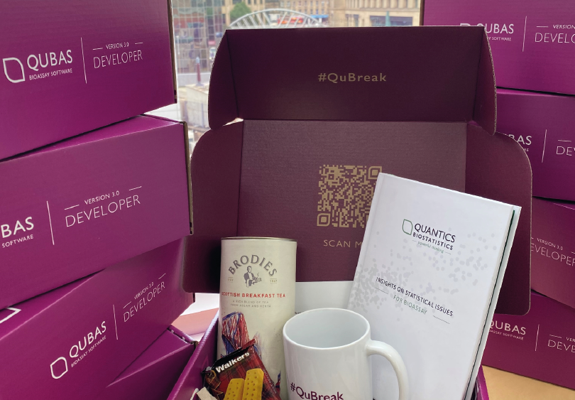 A #QuBreak Box sent out to celebrate the release of QuBAS 3.0